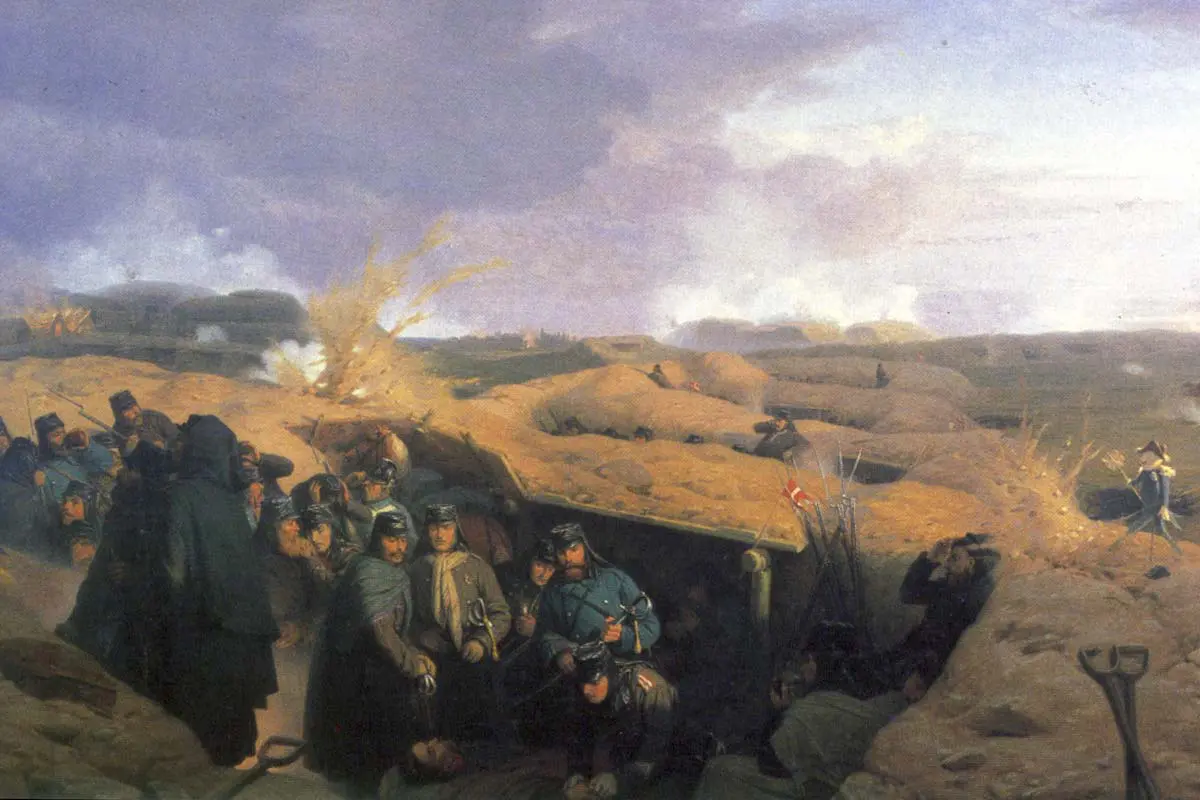 striden vid Dybbølns skansar som den 18 april 1864