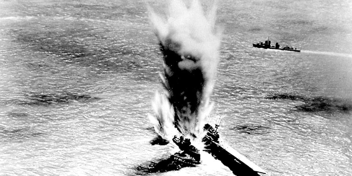 USS Yorktown sänks, slaget vidMidway