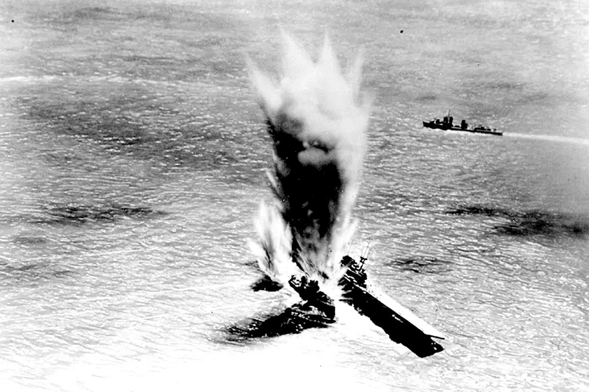 USS Yorktown sänks, slaget vidMidway