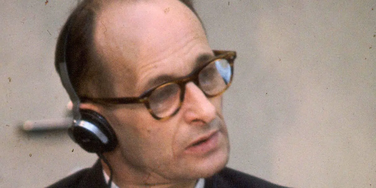 Adolf Eichmann under sin rättegång.