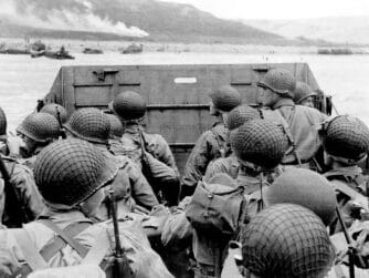 Amerikanska trupper vid landstigningen i Normandie