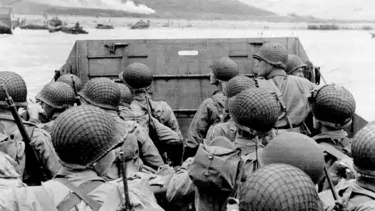 Amerikanska trupper vid landstigningen i Normandie