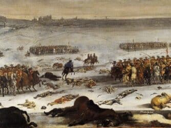 Karl XI slår sig igenom fientliga skvadroner i Slaget vid Lund 1676.